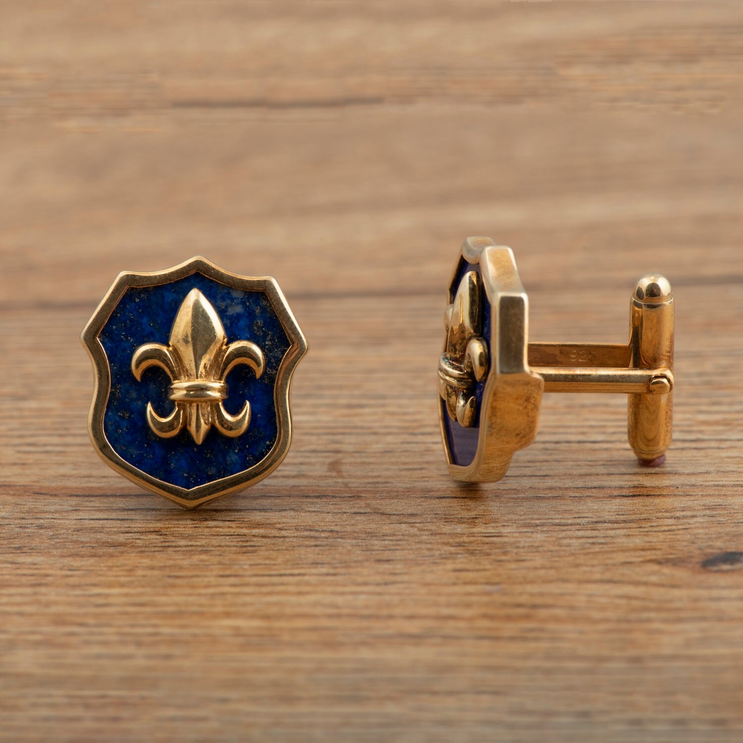 Fleur Di Lis New Orleans Cufflinks Antiqued Silver Tone With