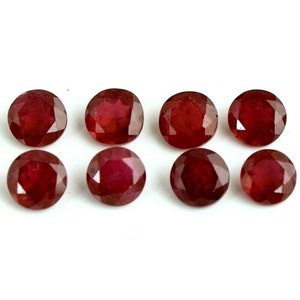 Natural Red Ruby 4mm Round Cut Loose gemstones  - 4mm Round faceted Ruby Gemstone - Jewelry making gemstones - 5 to 100 pcs