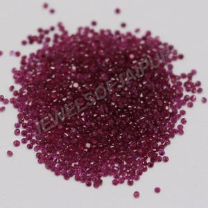 Natural Ruby 1mm Round Cut Loose Gemstone - 1mm Round Faceted Pink Ruby Gemstones, 1.5mm round cut Ruby gemstone - 10 to 100 pcs