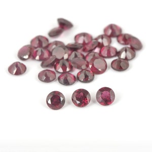 Natural Rhodolite Garnet 4mm Faceted Cut Round Pink Red Color AAA Quality Loose Gemstone Lot