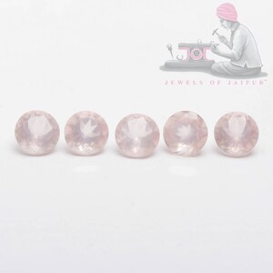 5mm Rose Quartz Gemstone: Round Faceted Cut, Pink AAA Quality