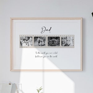 Weihnachtsgeschenk für Papa - Personalisierter Druck für Papa - Vatertagsgeschenke - Foto Familiengeschenk - Papa Geschenk - Geschenk von Kindern - Papa Print