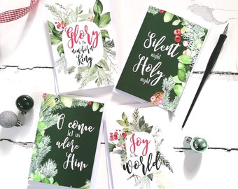 Christmas Card Set - Festive Christmas Cards - Christian cards - Joy to the World -  Christian Christmas Cards - Christian Gifts - Christmas