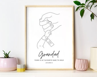 Gift for grandad - Grandad gift - Grandad print - Father's day gift - Gift for dad - Personalised gift for him - Daddy gift idea