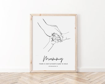 Personalised Mothers Day Gift For Mum - Mummy Gift - Mum print - First Mothers day gift for Mummy - Birthday Gift for Mum - Gift from kids