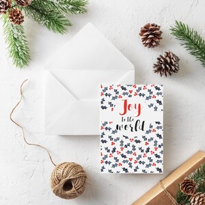 Tarjeta de Navidad Joy to the World - Tarjeta de Navidad - Juegos de Tarjetas de Navidad - Tarjeta Cristiana - Tarjeta de Navidad Cristiana - Christian Gifts España