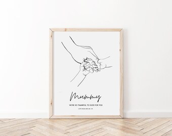 Regalo personalizzato per la festa della mamma per la mamma - Regalo per la mamma - Stampa cristiana per la mamma - Regalo per la prima festa della mamma - Regalo di compleanno per la mamma - Regalo dai bambini