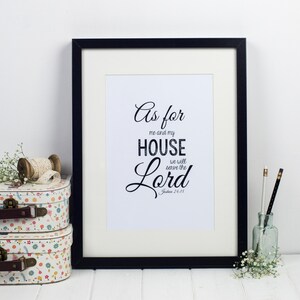 Joshua 24:15 Framed Bible verse print