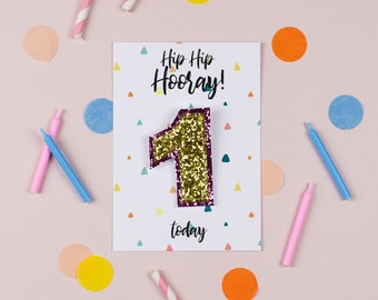 Glittery number badge - First birthday badge - Birthday badge - Sparkle badge - number badge - birthday gift badge - birthday gift