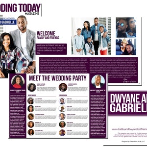 Wedding Magazine Program MS Publisher Template with VIDEO TUTORIAL (Fully Customizable)