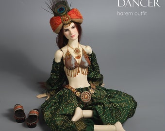 Turkish / Arabian Harem Dancer Outfit for 60-65 cm dolls, fits Soom, DollShe, Iplehouse, Fairyland, Dollstown, Ringdoll, Souldoll, etc.