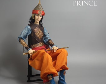 BJD Arabian/Islamic Prince outfit for 65-70 cm dolls, fits slim male bodies of this height, like DollShe, Ringdoll, Iplehouse, Impldoll, etc