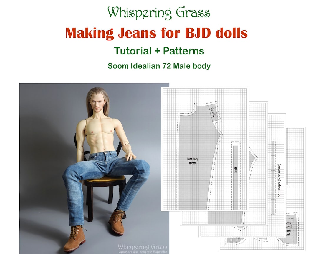 Digital PDF Tutorial Pattern: Making Jeans for Soom Idealian 72