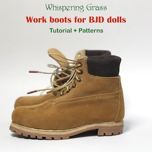 Digital PDF Tutorial + Pattern: Making work boots for BJD dolls