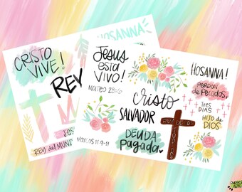 Jesus Vive, La Resureccion  Bible Journaling Printable, ESPAÑOL Digital Print,