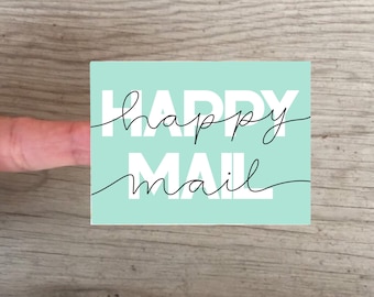 Happy Mail Stickers, logo stickers, Packaging Stickers, Labels, small shop stickers