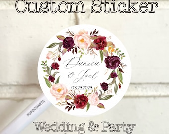 Wedding Stickers Custom Stickers, Thank You Sticker Labels, Favor Stickers, Logo Stickers