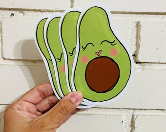 Cute Avocado Sticker, Hydro flask Sticker, Cute Stickers