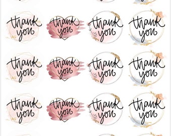 Thank You Stickers, Business Stickers, Dainty Stickers, Business labels, Company Stickers, Custom Logo Stickers