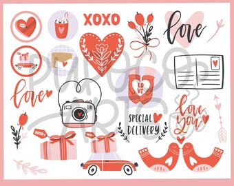 Valentines Day Journaling Printable, Digital Print, Printable Tags,