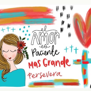 1 de corintios 13, la preminencia del Amor, Bijbel Journaling ESPAÑOL afdrukbare, digitale Print,