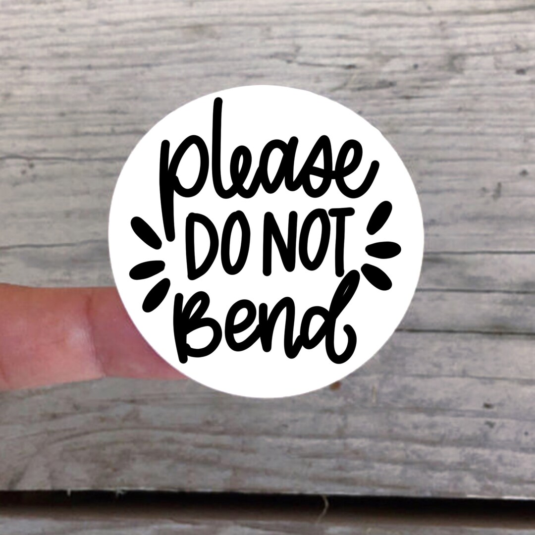 Please Do Not Bend Packaging Stickers Labels Thank You Etsy