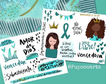 Mas que Vencedores, Romanos 8  Bible Journaling Printable en ESPAÑOL , Digital Print,