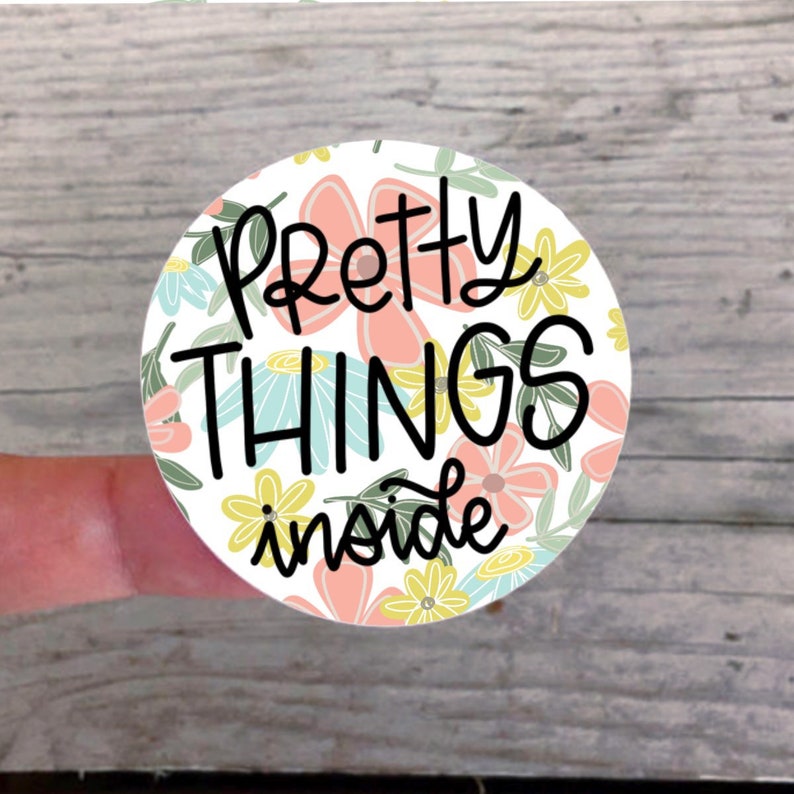 Pretty Things Inside Stickers Packaging Stickers Labels - Etsy