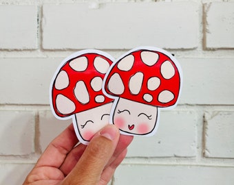 Cute Mushroom Sticker, Hydro flask Sticker, Cute Stickers, Kawaii Mushroom