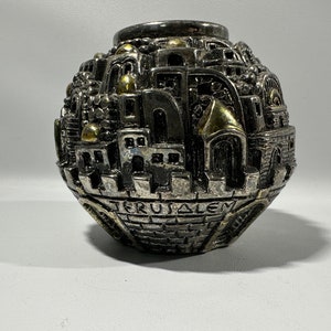 Jerusalem 925 Round Candle Holder