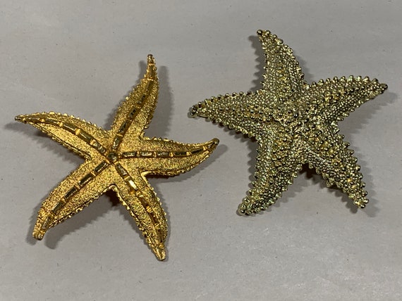 Starfish Brooch Duo - image 1