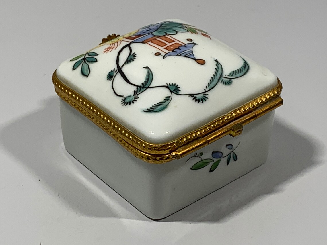 Limoges HandPainted Trinket Box Paris Style Etsy