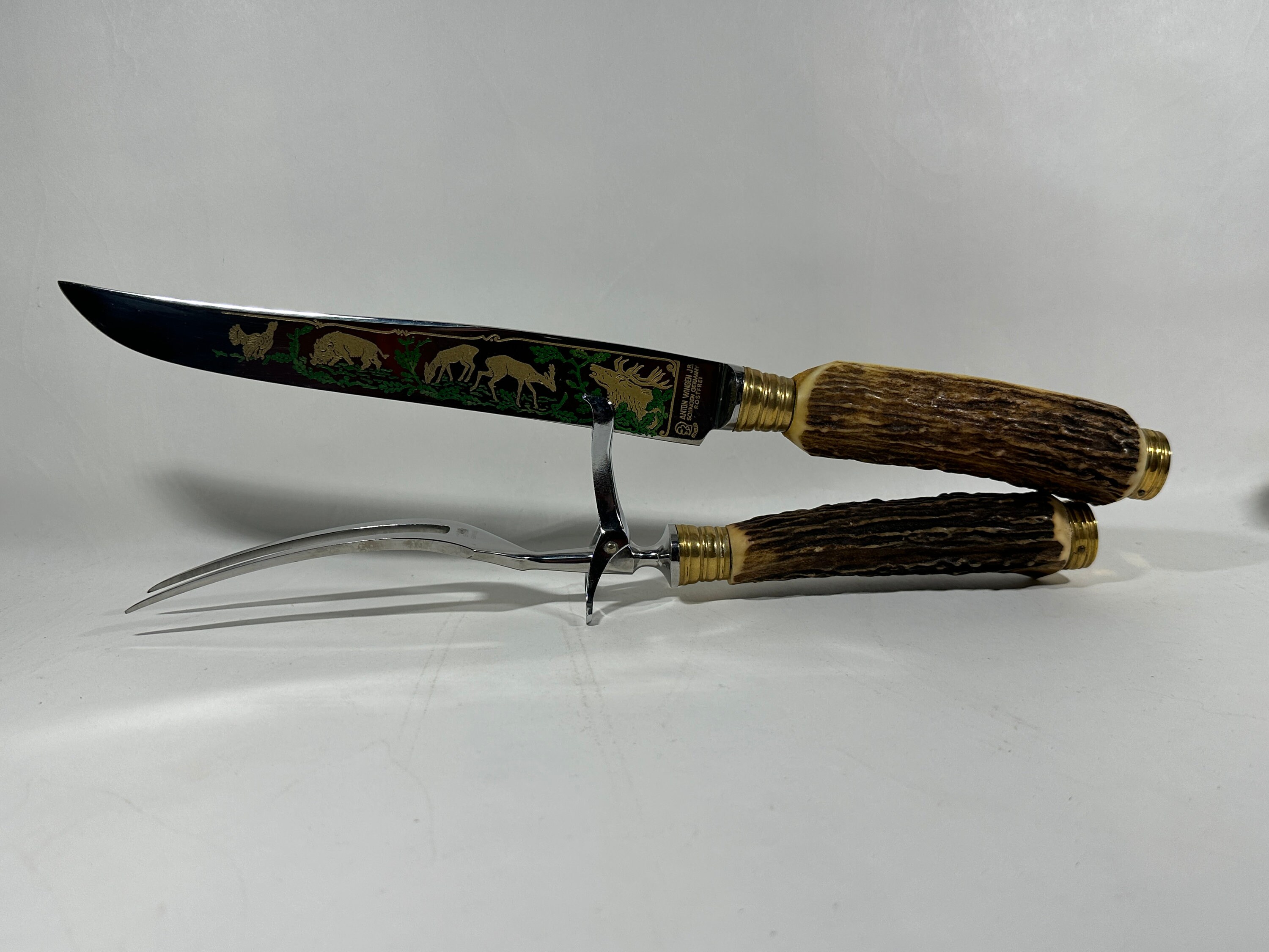 Anton Wingen Jr Etched Othello Carving Knife Set - Etsy Anton Wingen Jr Etched Othello Carving Knife Set - Etsy