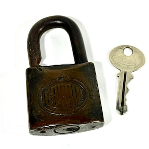 Vintage Corbin Cabinet Lock Co Padlock with Key