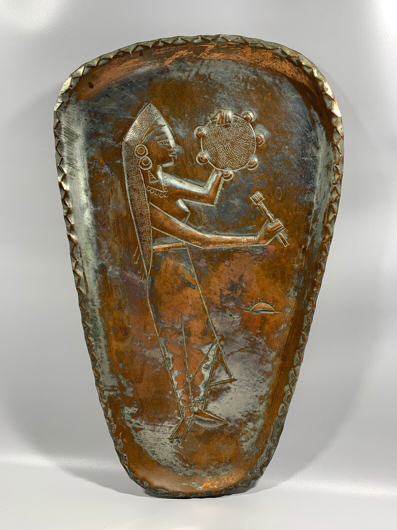 R & M Israel Copper Repousse Wall Art Etsy