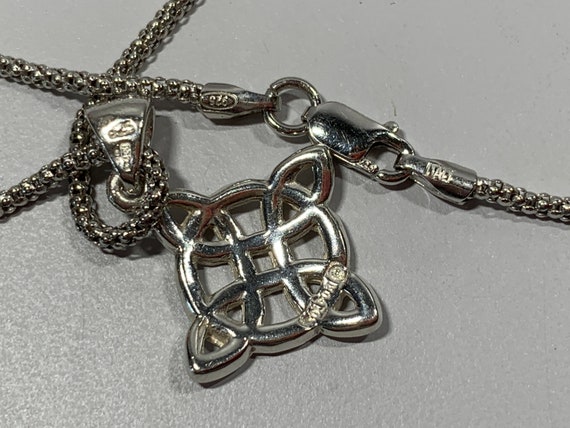Sterling Celtic Knot on Italian Sterling Necklace - image 3