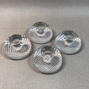 German Crystal Candle Holders Set of Four for Small Candles