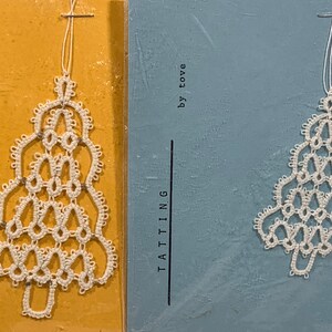 Tatting by TOVE Tatted Christmas Trees Set of Two