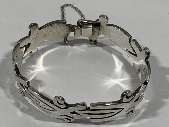 J Flores Taxco Mexico Sterling Braclet - image 2