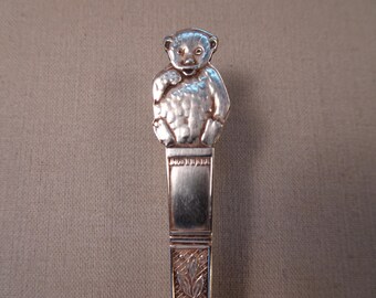 Nils Johan Sweden Silverplate Bear Baby Spoon