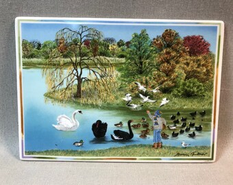 Villeroy and Boch Porcelain Post Card Amrei Fechner Wässervogel