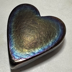 Robert Held Iridescent Heart Paperweight