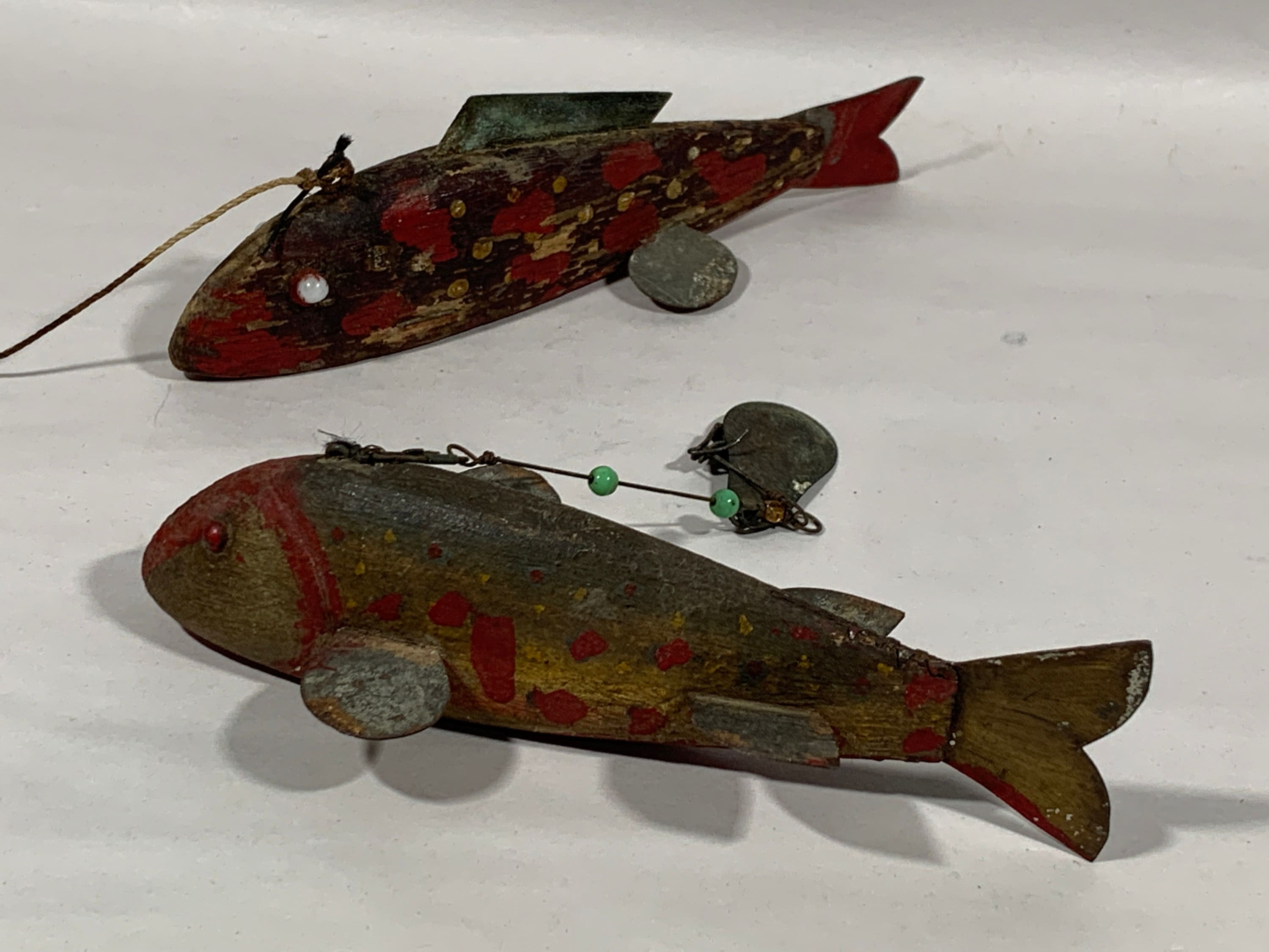 Vintage Folk Art Ice Fishing Lures Two Available Sold Individually