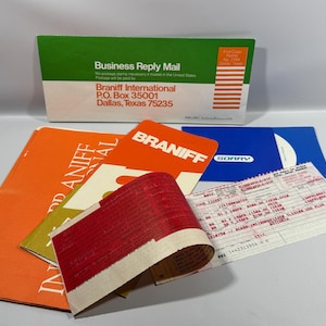 1980s Braniff Airlines Ephemera