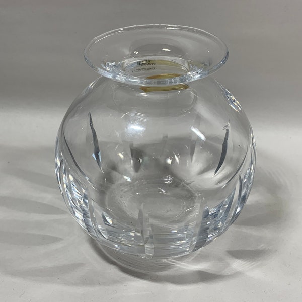 Toscany Hand-Blown Lead Crystal Vase Made in Italy