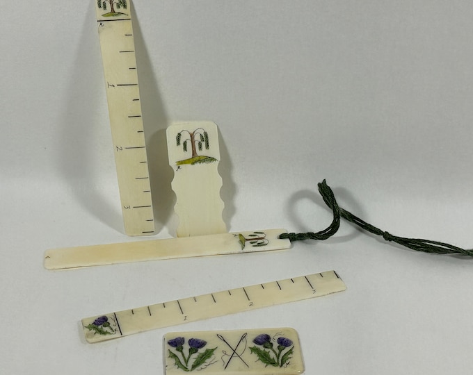 Marcy Pumphret Recycled Vintage Piano Key Scrimshaw Sold Individually