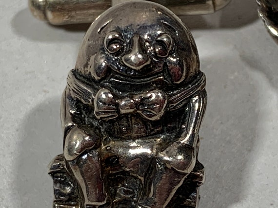 Sterling Humpty Dumpty Cuff Links - image 8