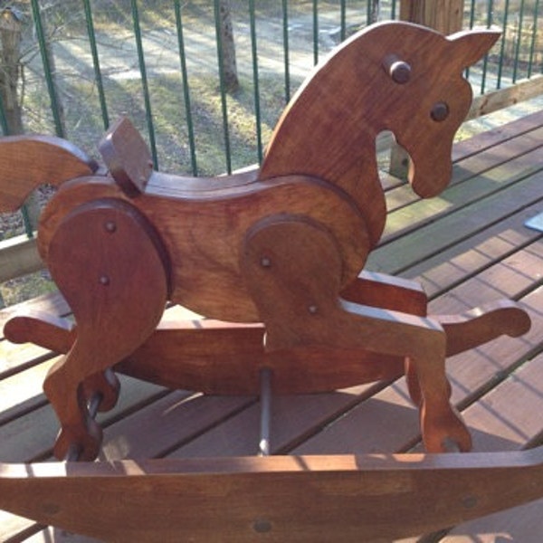 Full SizeChildsArtisticRocking Horse Pattern-Plan-Step-by-StepInstructions-DIY - Made in USA