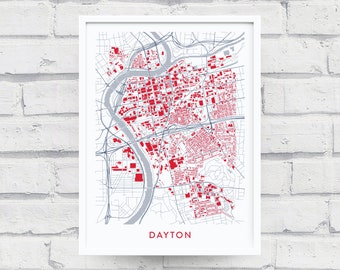 Minimalist University of Dayton UD Arena - Etsy