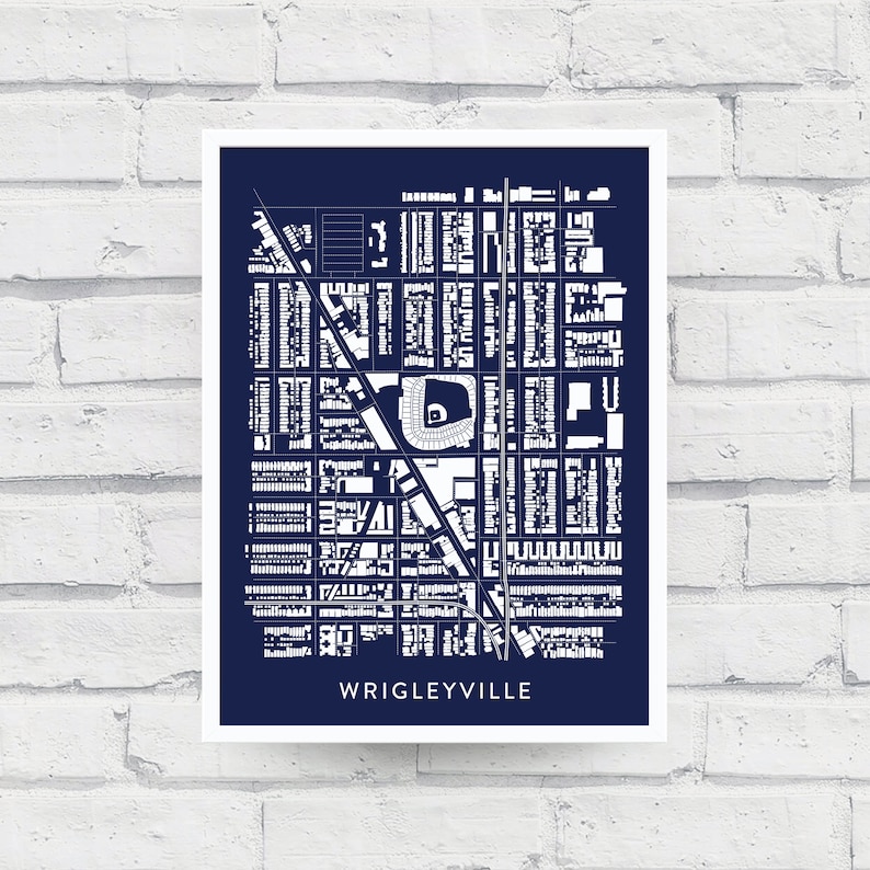 WRIGLEYVILLE CHICAGO Map Print Neighborhood Gift Etsy wrigleyville-chicago-map-print-neighborhood-gift-etsy
